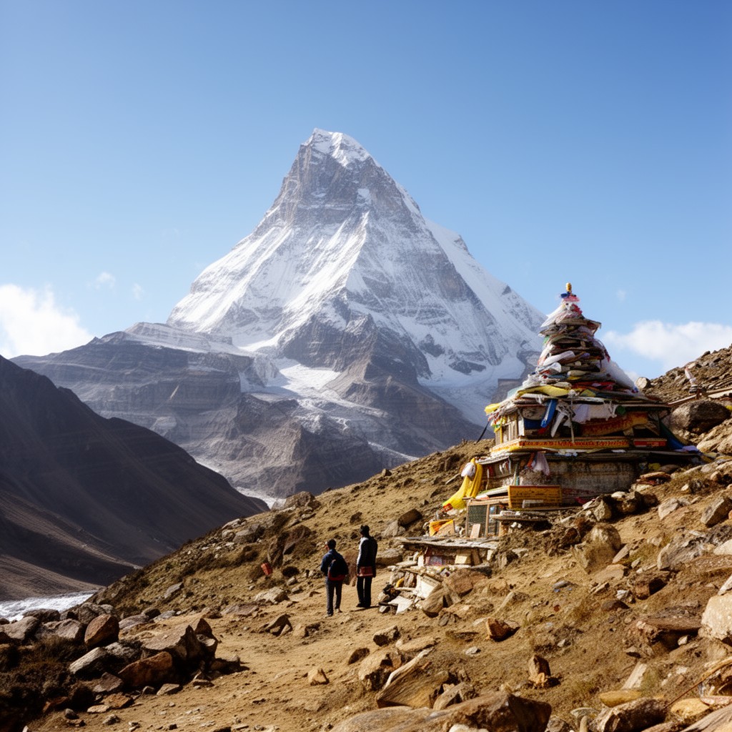 AI-generated illustration of Mount Kailash