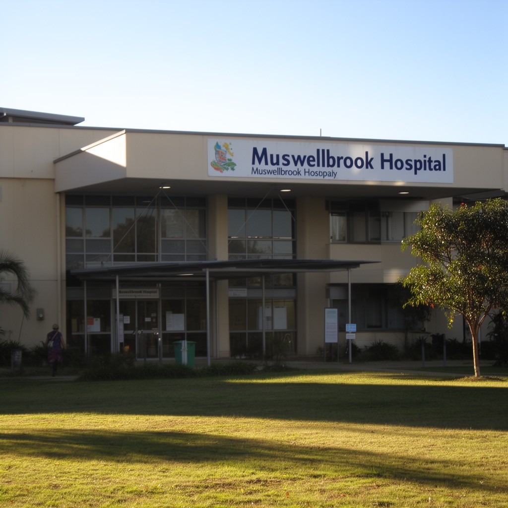 AI-generated illustration of Muswellbrook Hospital