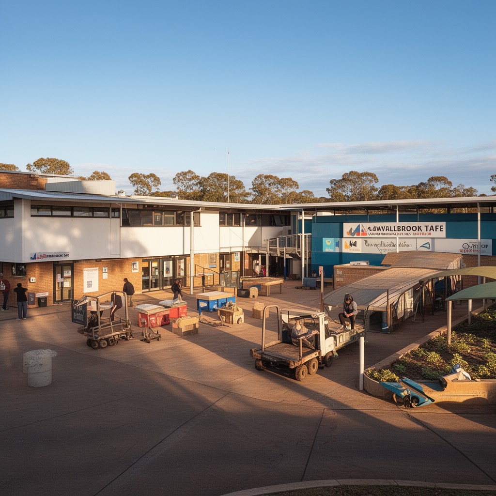 AI-generated illustration of Muswellbrook TAFE campus