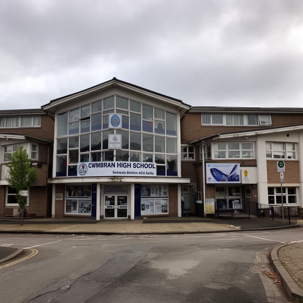 AI-generated illustration of Cwmbran High School
