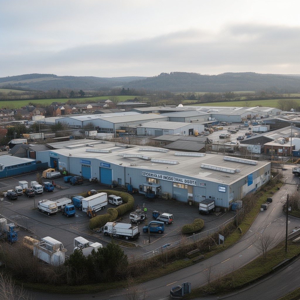 AI-generated illustration of Springvale Industrial Estate