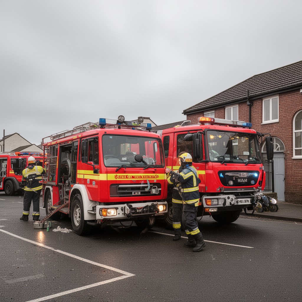 AI-generated illustration of South Wales Fire and Rescue Service