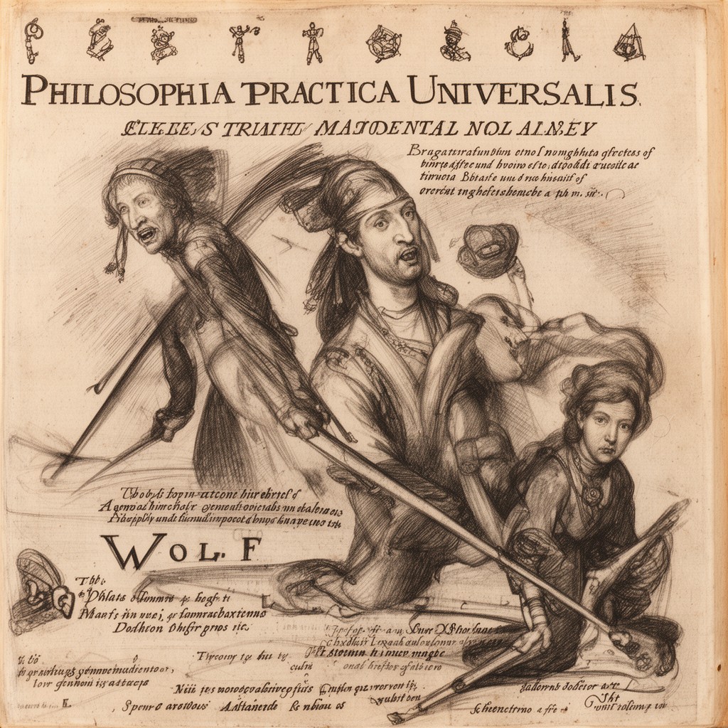 AI-generated illustration of Philosophia practica universalis