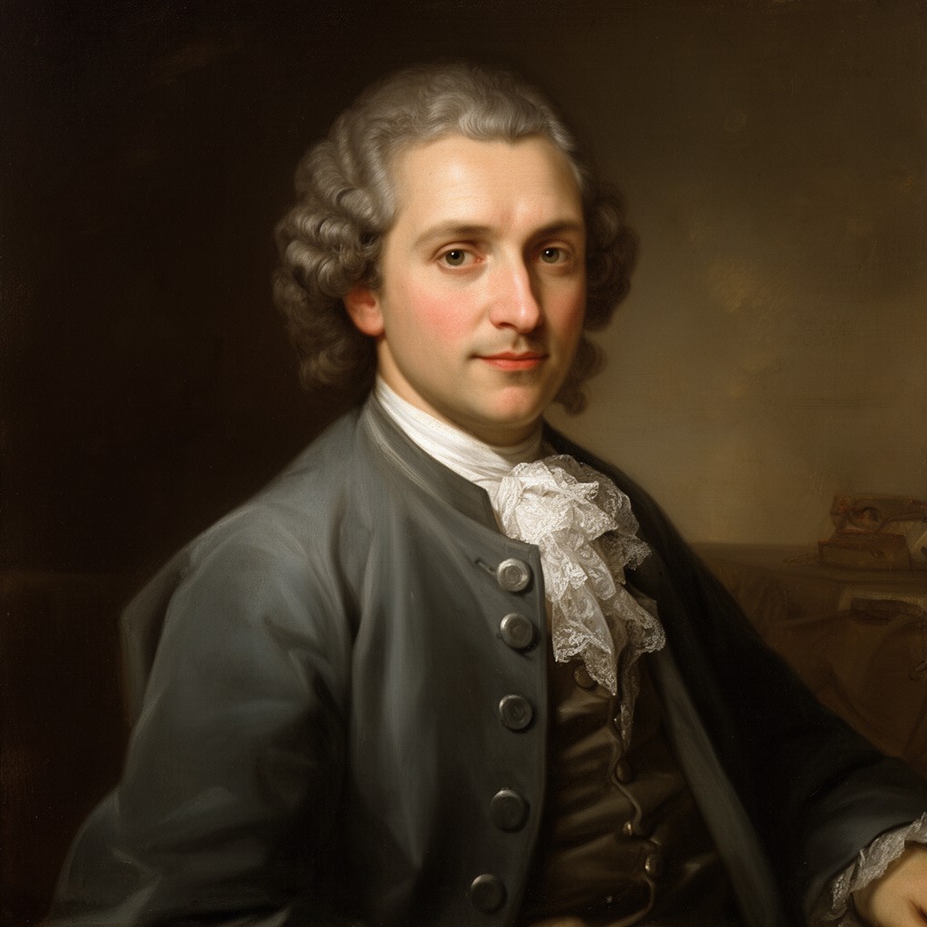AI-generated illustration of Alexander Gottlieb Baumgarten