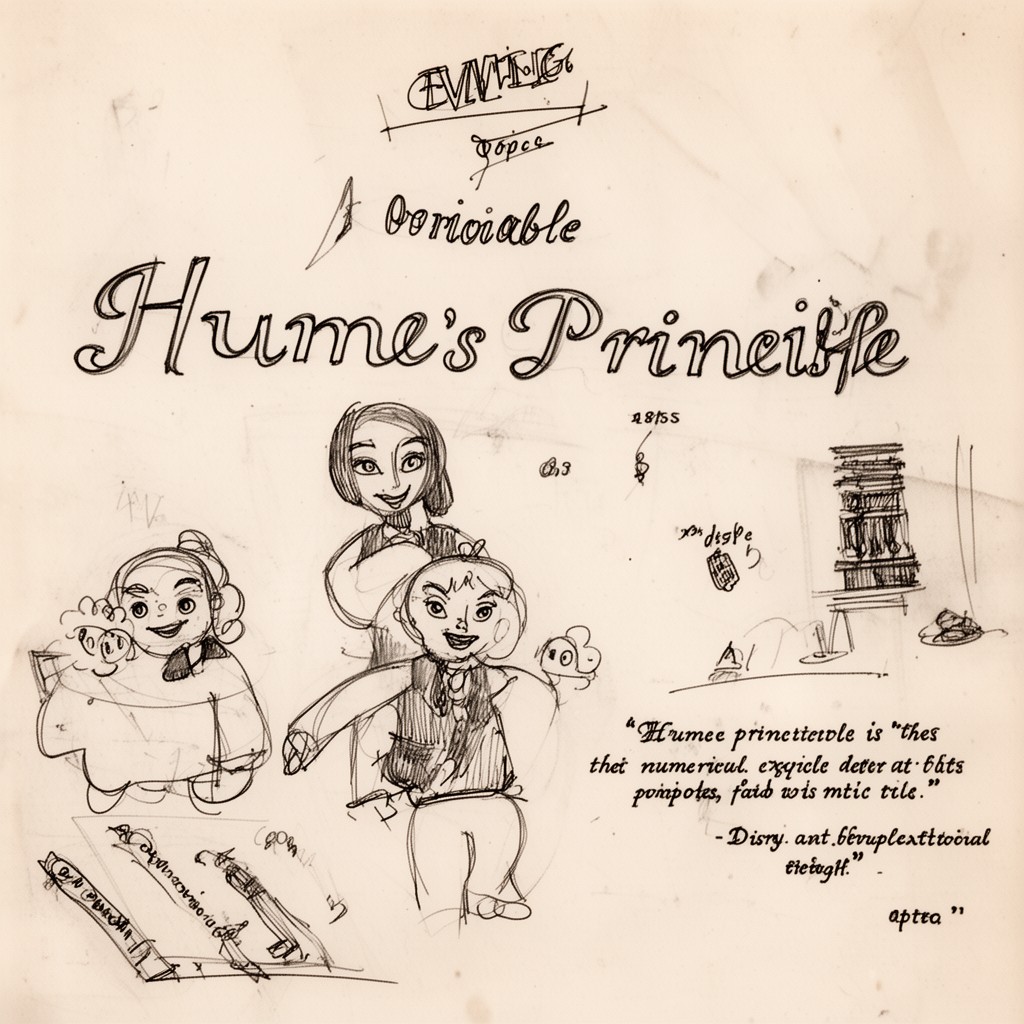 AI-generated illustration of Hume’s Principle (derivable, not postulated)