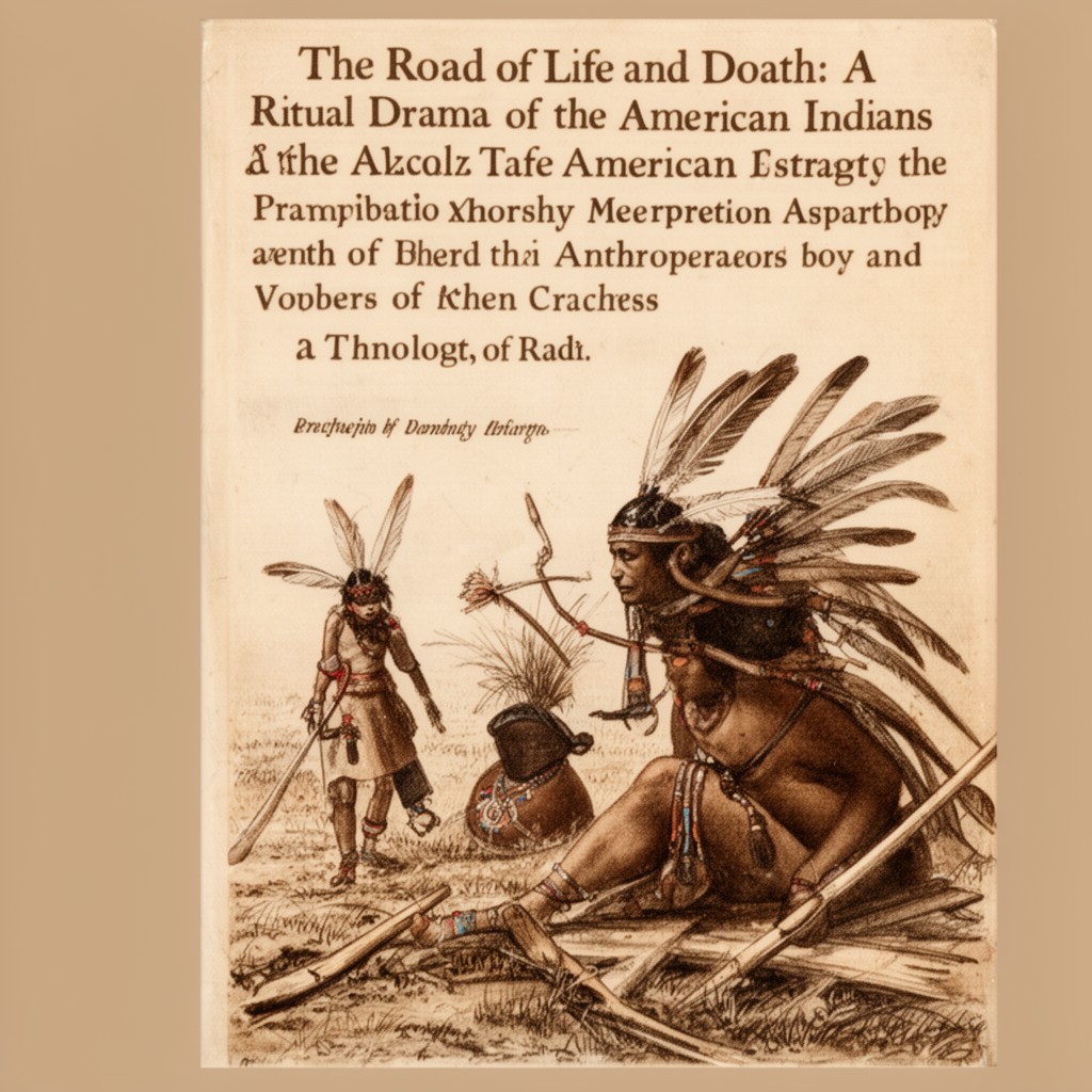 AI-generated illustration of The Road of Life and Death: A Ritual Drama of the American Indians