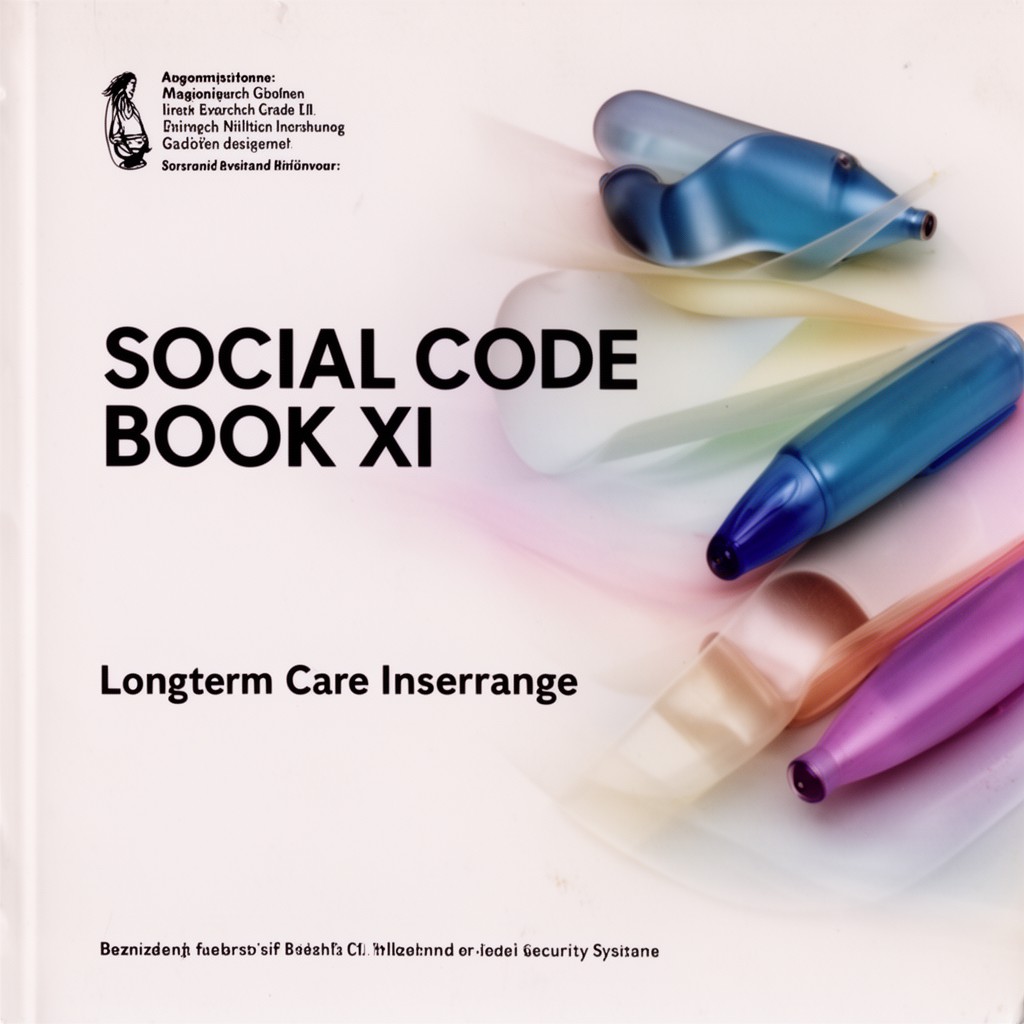 AI-generated illustration of Social Code Book XI (long-term care insurance)