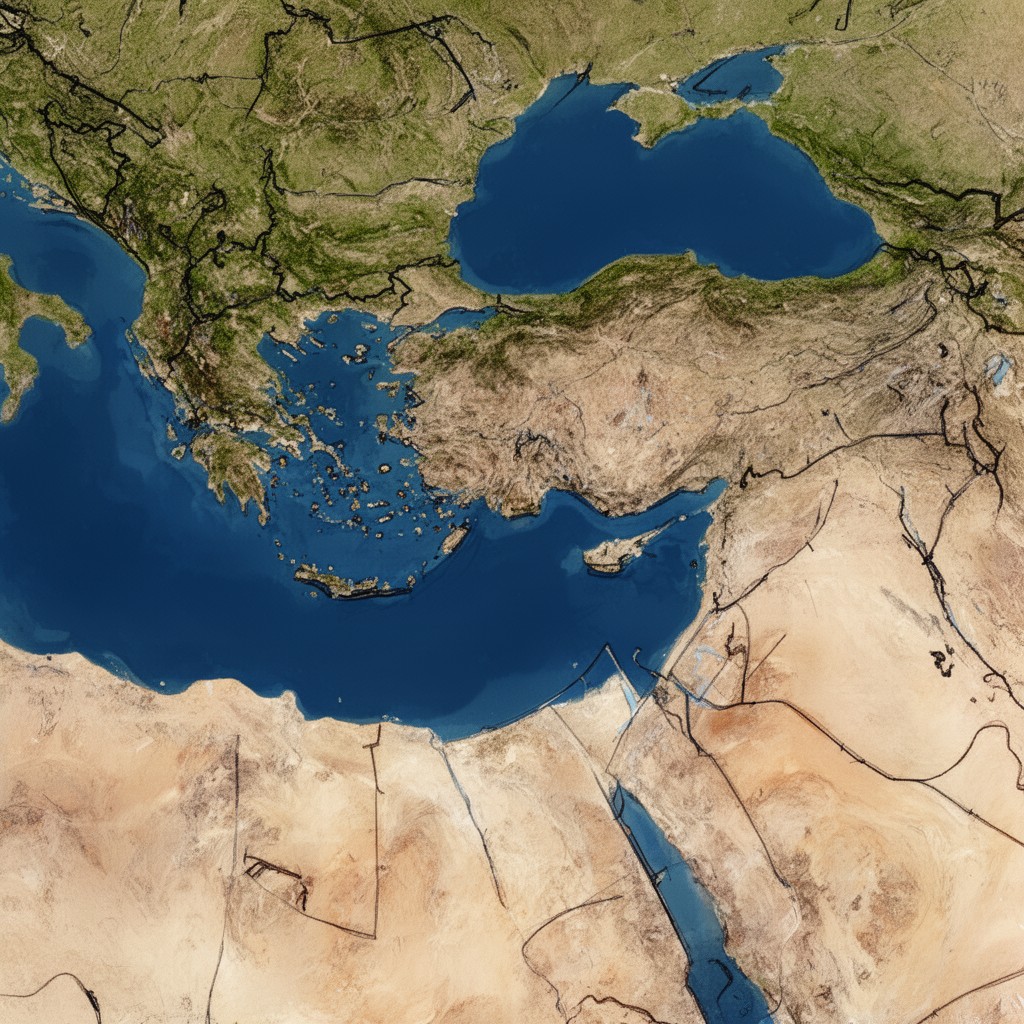 AI-generated illustration of Eastern Mediterranean