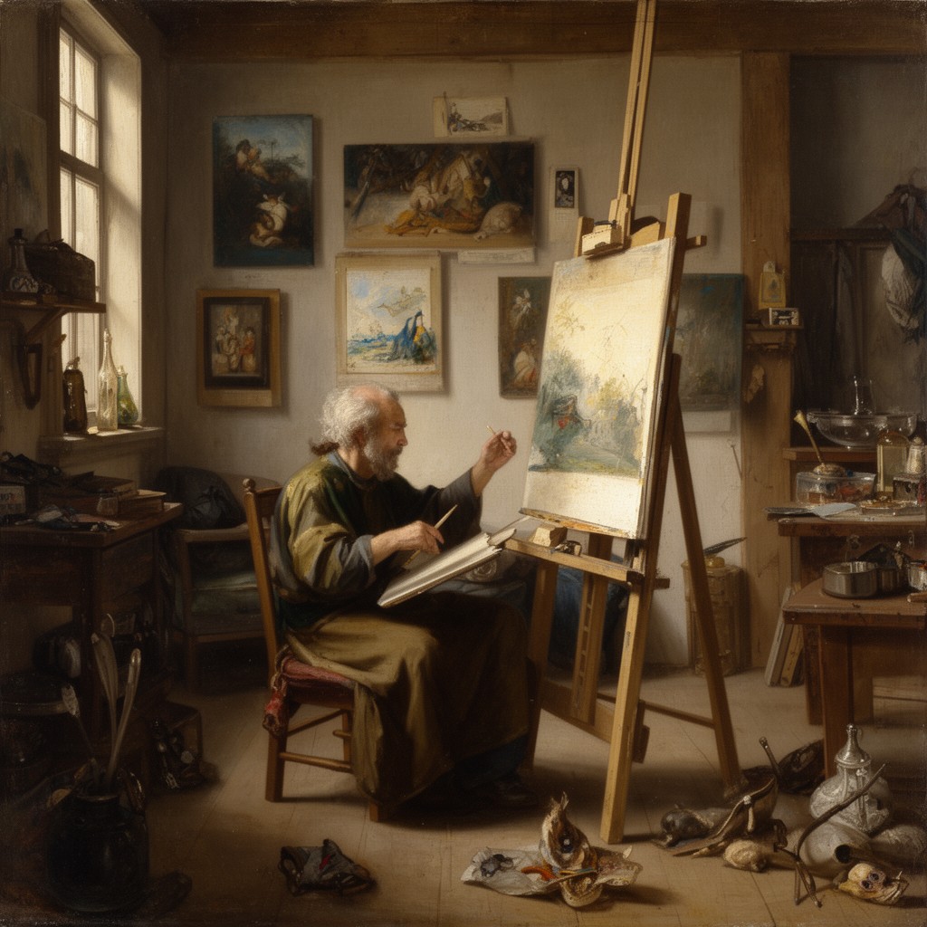 AI-generated illustration of The Art of Painting