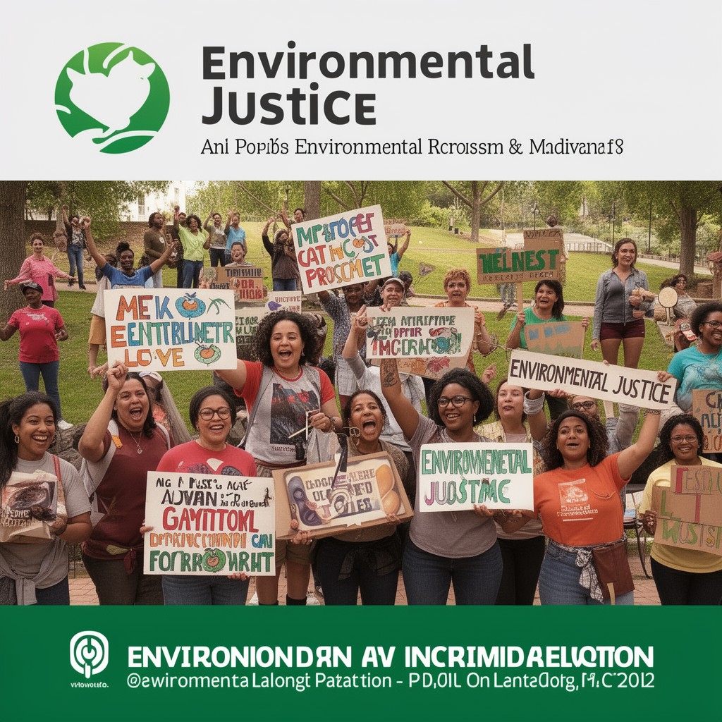 AI-generated illustration of environmental justice movement