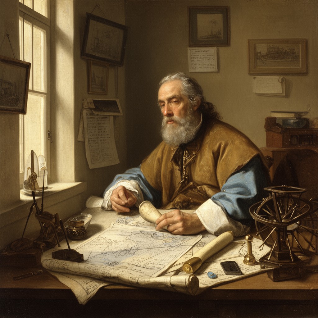 AI-generated illustration of The Geographer