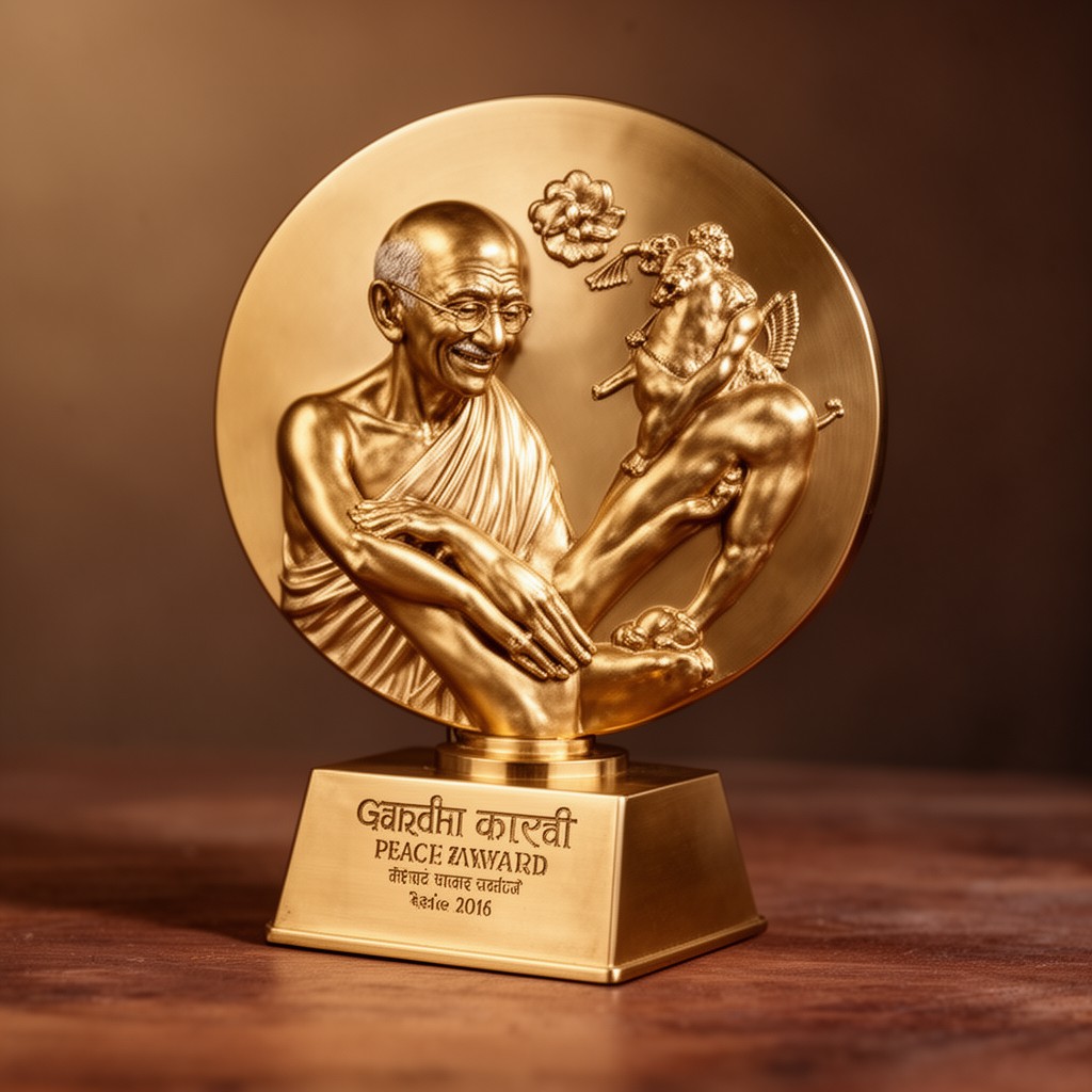 AI-generated illustration of Gandhi Peace Award