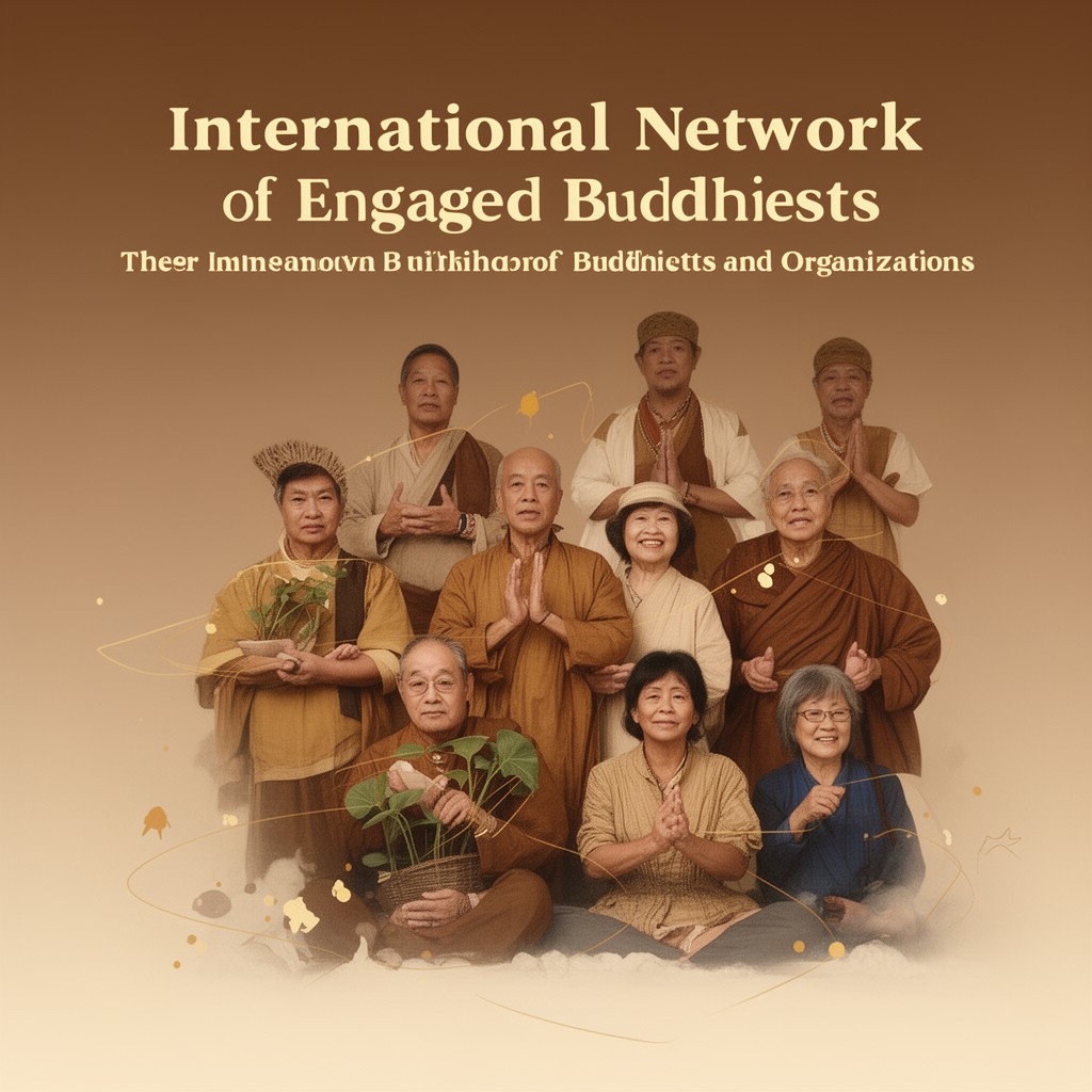 AI-generated illustration of International Network of Engaged Buddhists