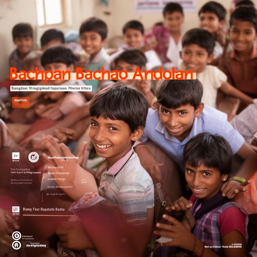 AI-generated illustration of Bachpan Bachao Andolan