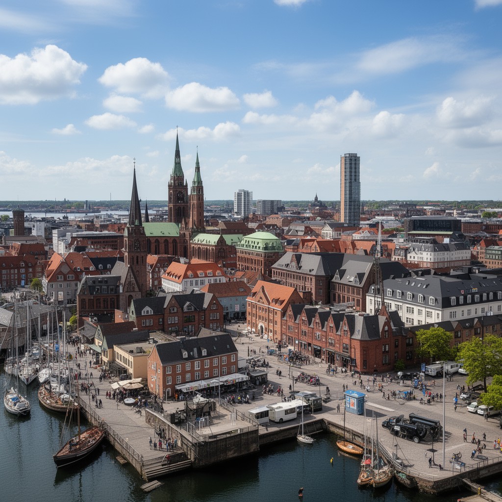 AI-generated illustration of Aarhus