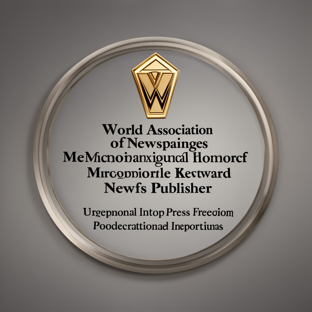 AI-generated illustration of World Association of Newspapers and News Publishers award