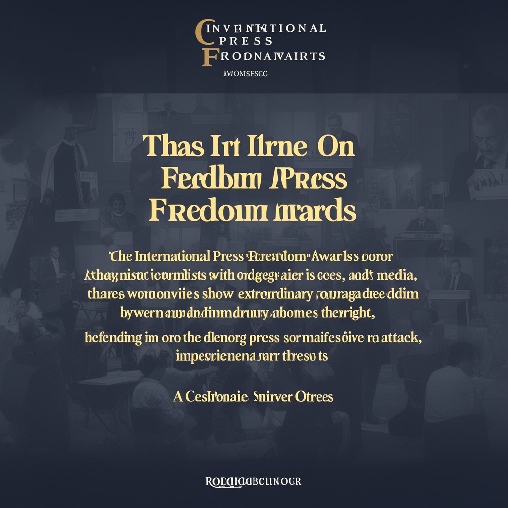 AI-generated illustration of International Press Freedom awards