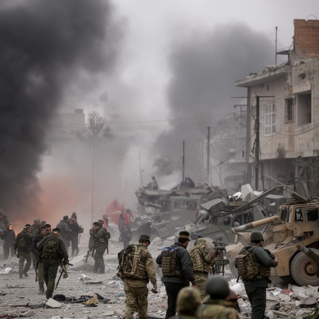 AI-generated illustration of Chechen conflict