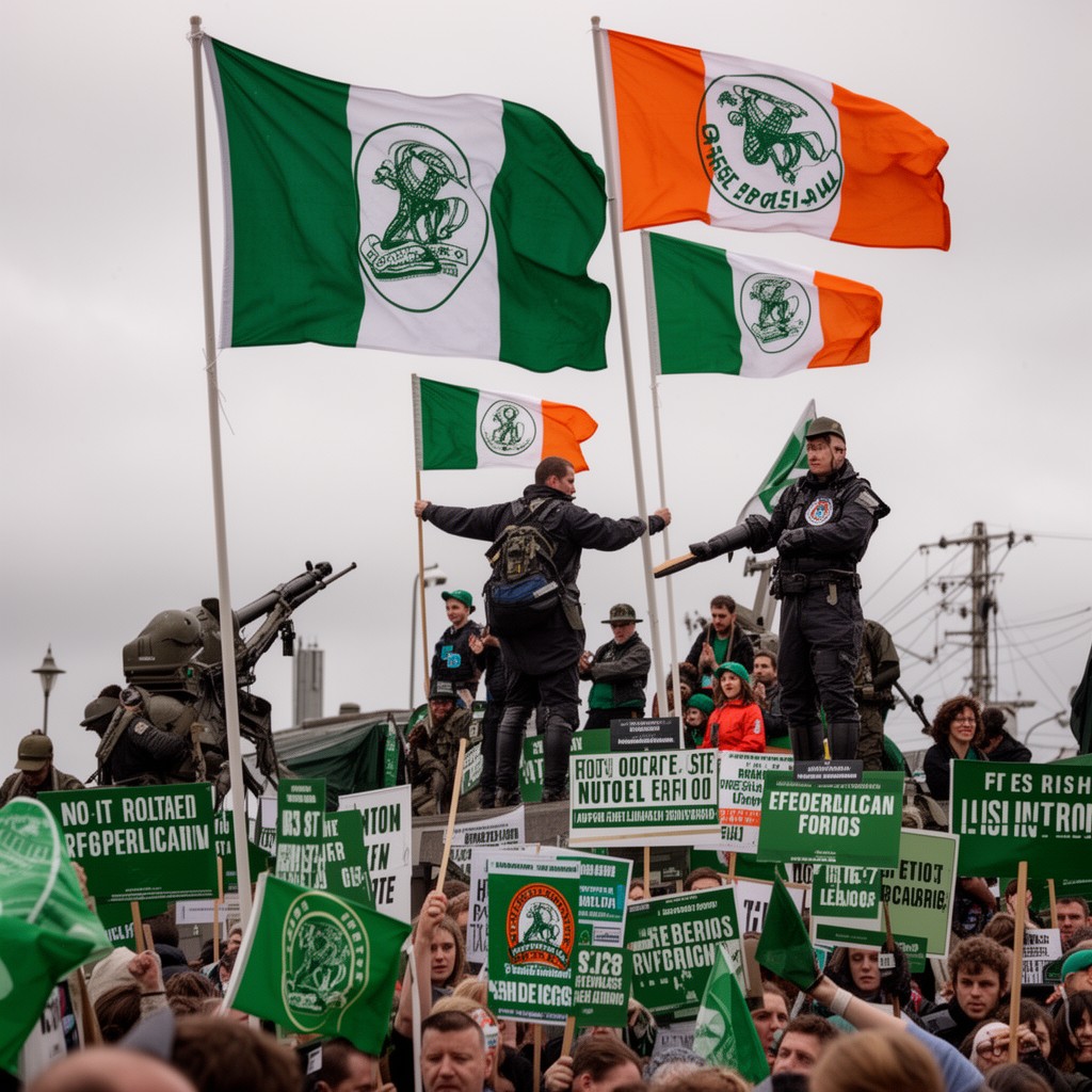 AI-generated illustration of Irish republican movement