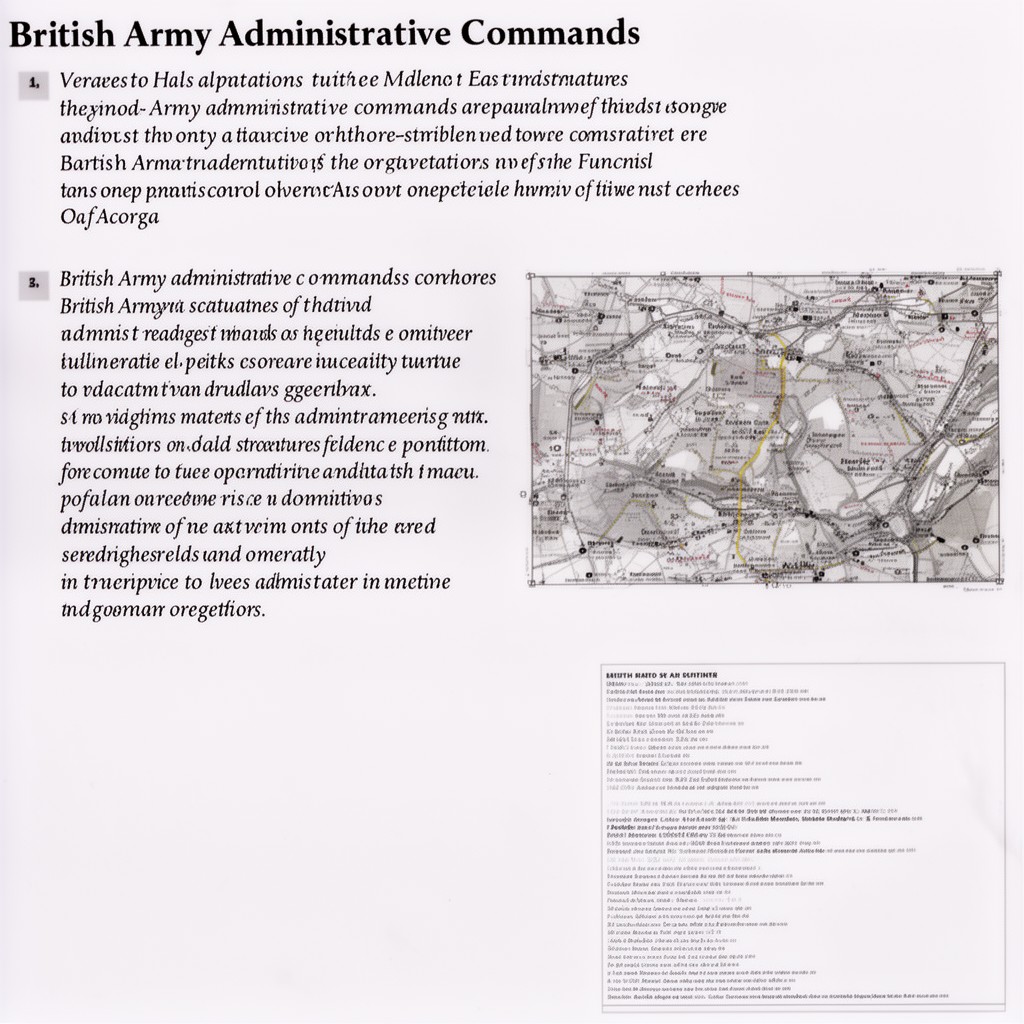 AI-generated illustration of British Army administrative commands