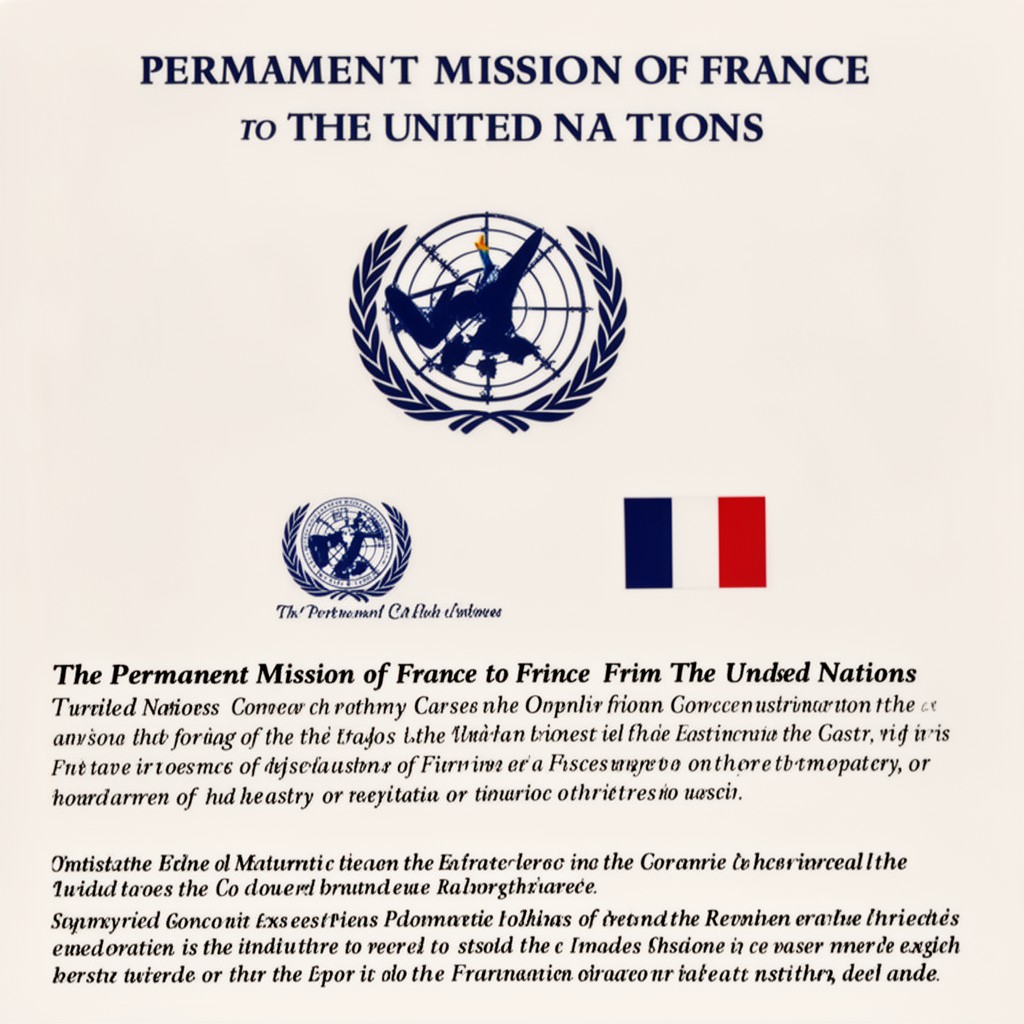 AI-generated illustration of Permanent Mission of France to the United Nations