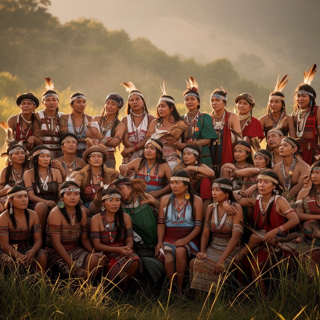 AI-generated illustration of indigenous peoples of the Americas