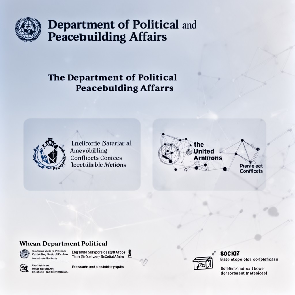 AI-generated illustration of Department of Political and Peacebuilding Affairs