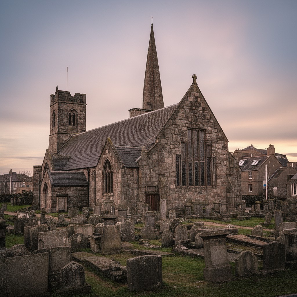 AI-generated illustration of Kinghorn Parish Church