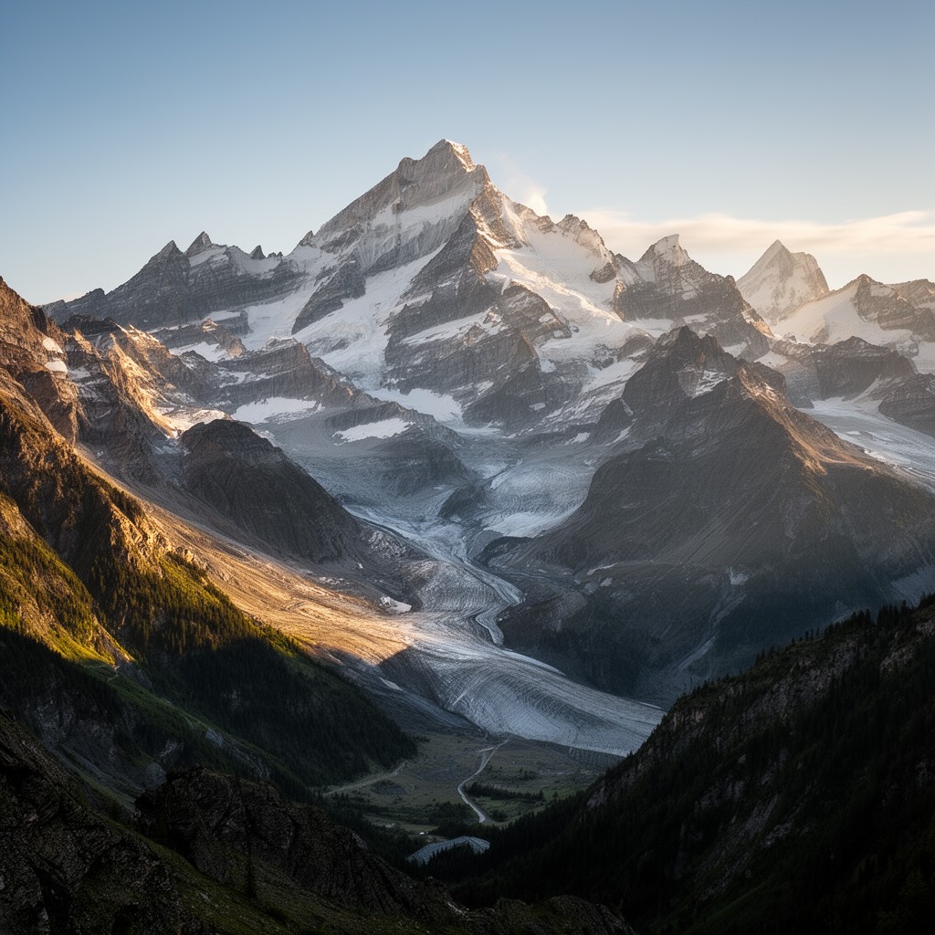 AI-generated illustration of Gran Paradiso massif