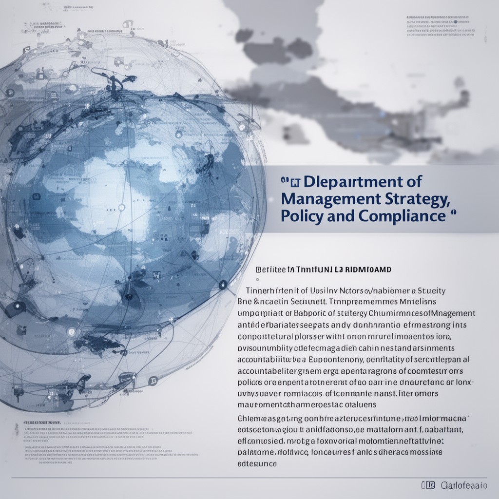 AI-generated illustration of Department of Management Strategy, Policy and Compliance