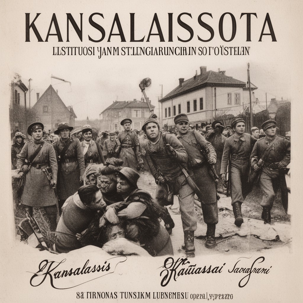 AI-generated illustration of Kansalaissota