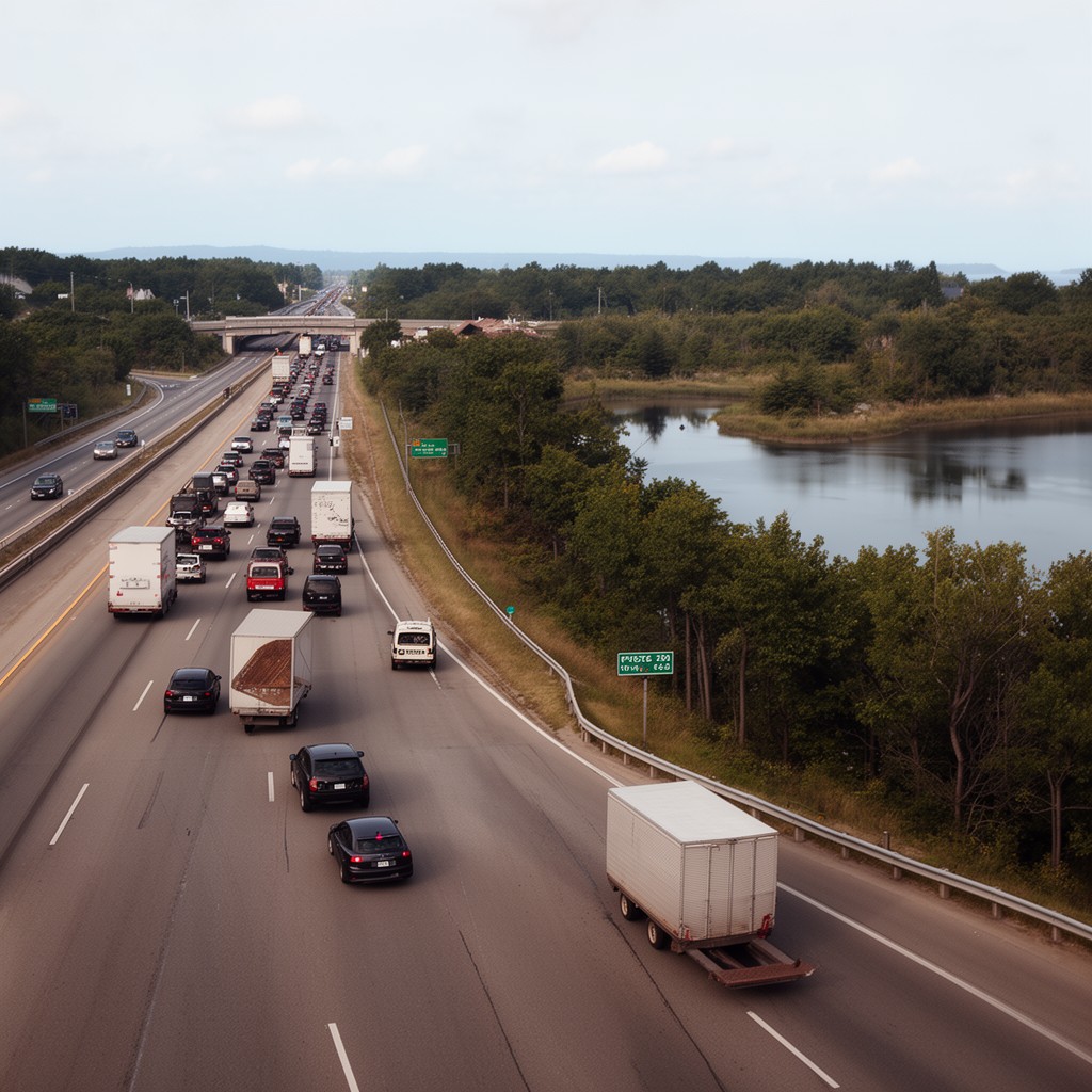 AI-generated illustration of U.S. Route 6 in Massachusetts