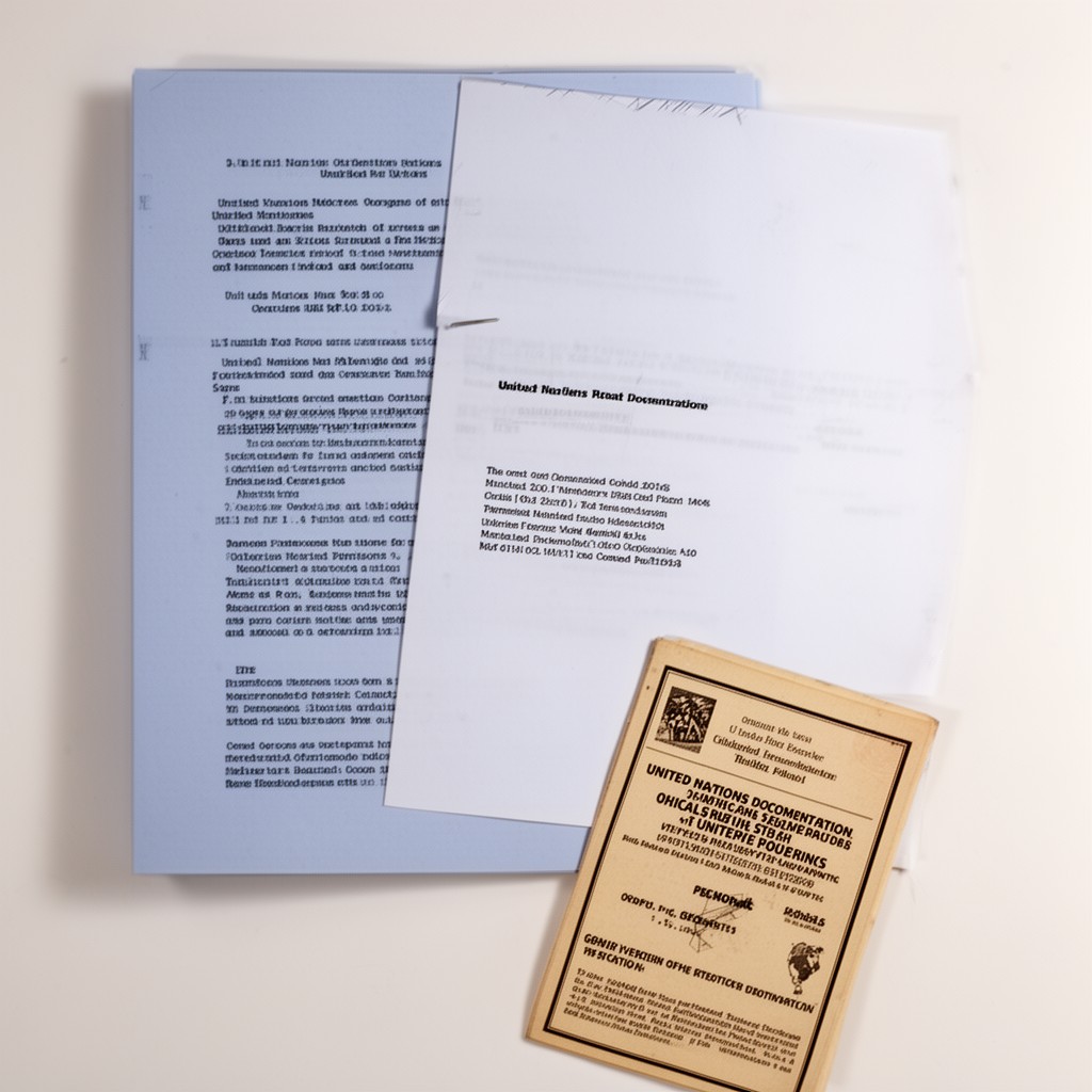 AI-generated illustration of United Nations documentation