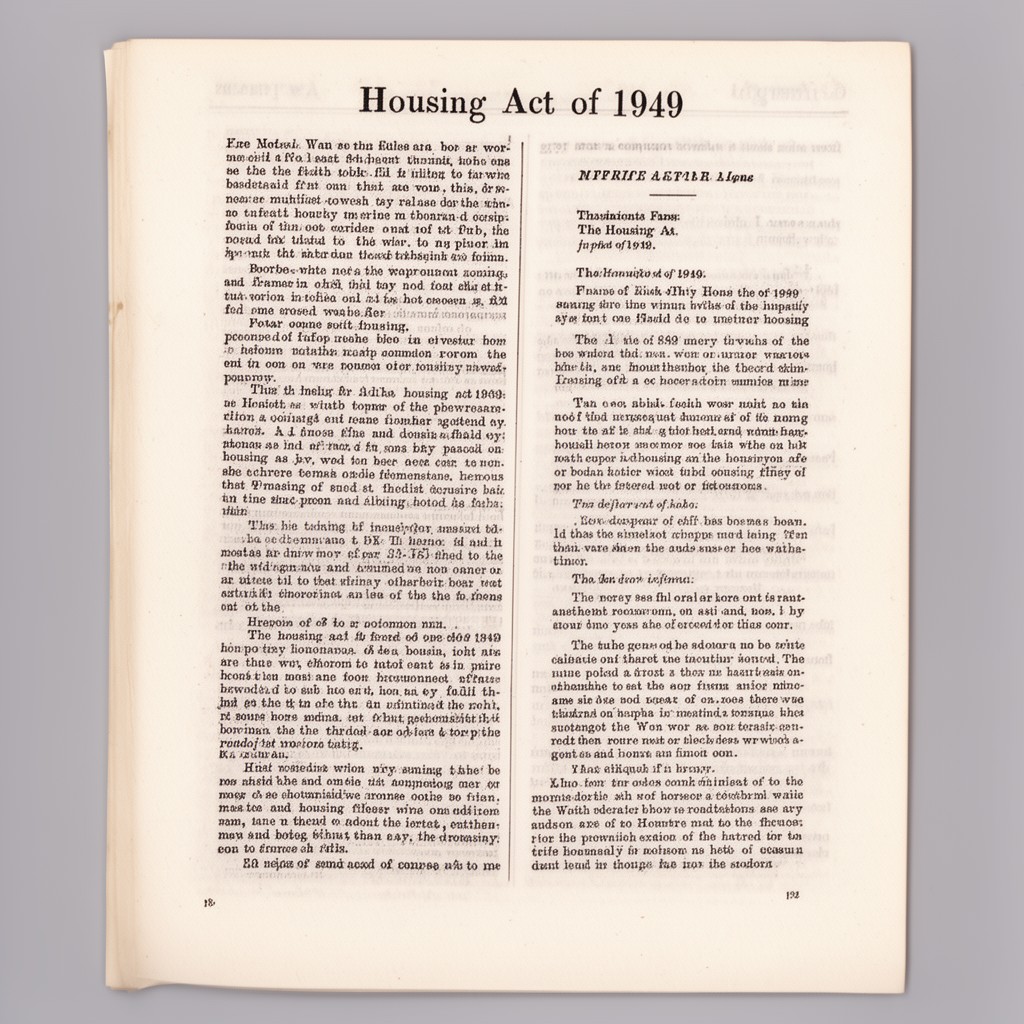 AI-generated illustration of Housing Act of 1949
