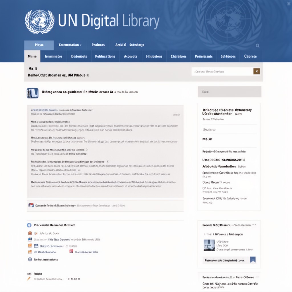 AI-generated illustration of UN Digital Library