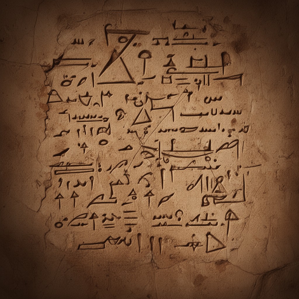 AI-generated illustration of Demotic script