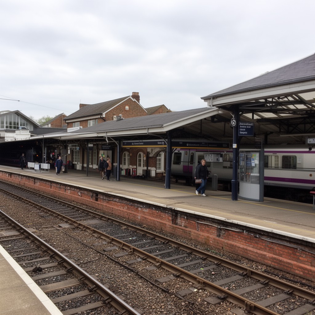 AI-generated illustration of Guildford railway station