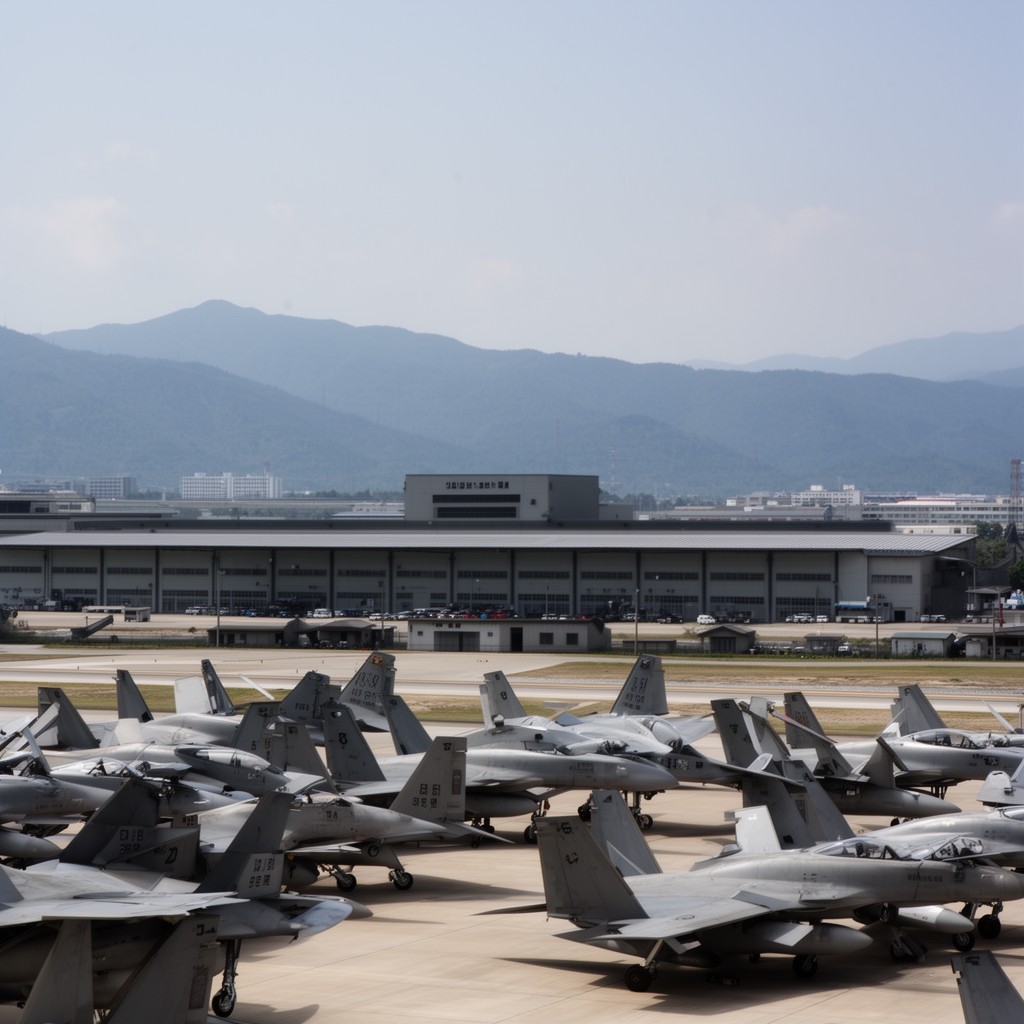 AI-generated illustration of Osan Air Base