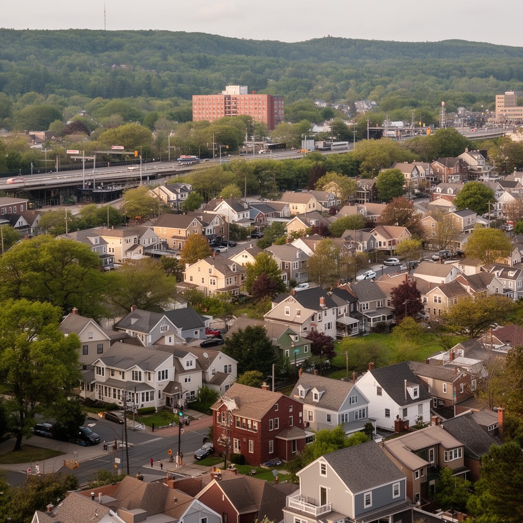 AI-generated illustration of Elmsford, New York