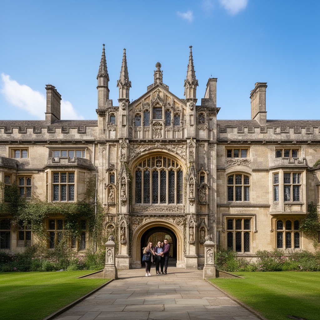 AI-generated illustration of Wadham College, Oxford