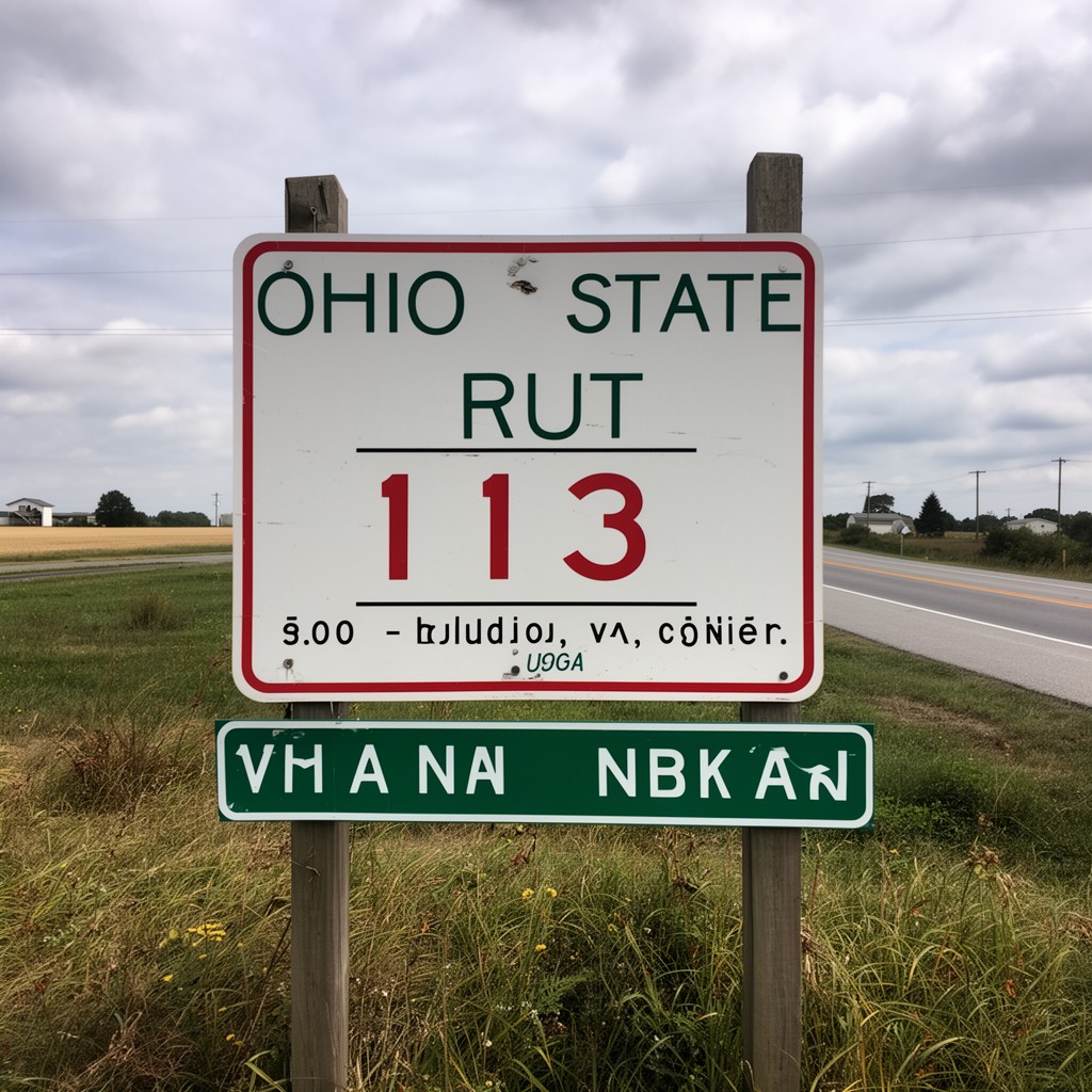 AI-generated illustration of Ohio State Route 113