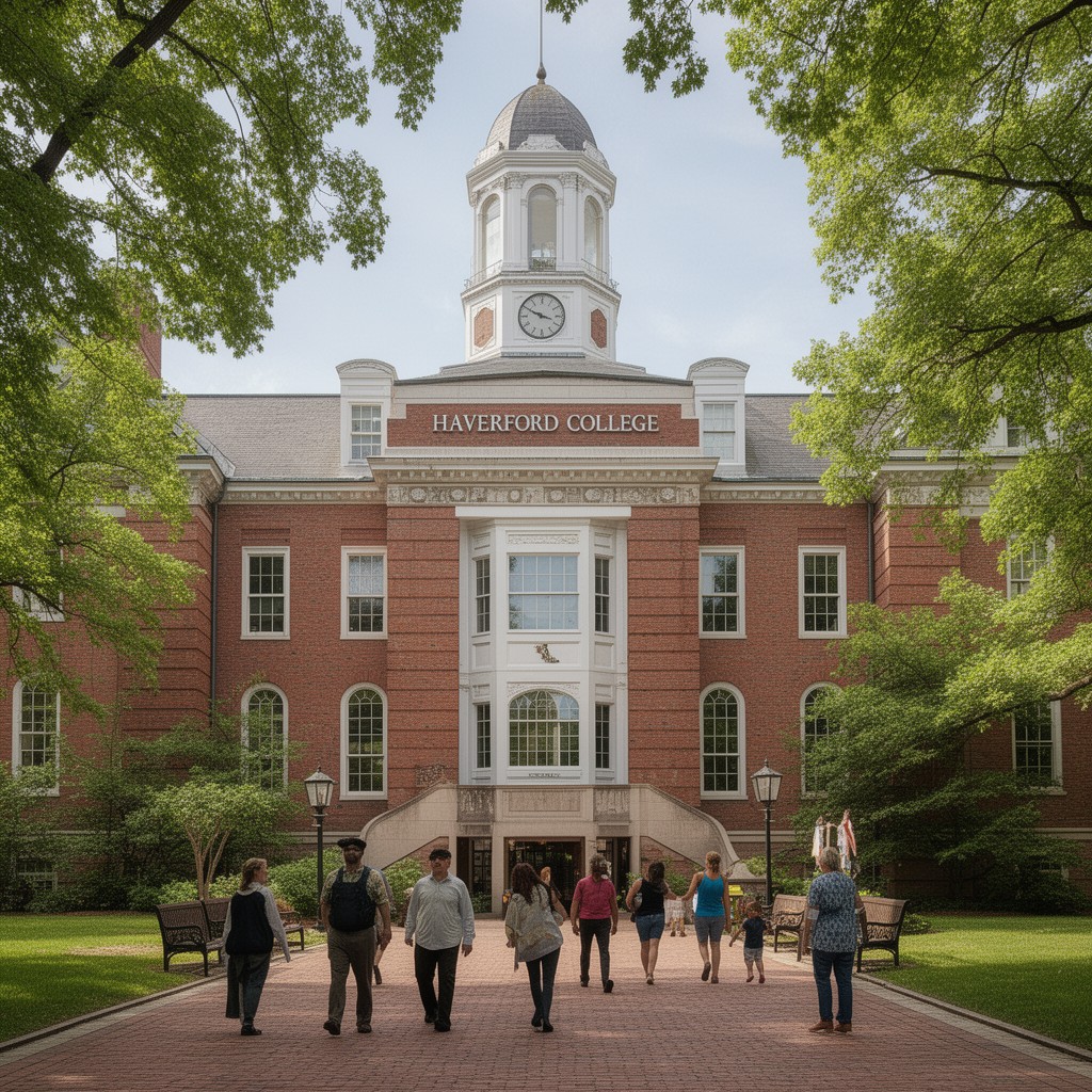 AI-generated illustration of Haverford College