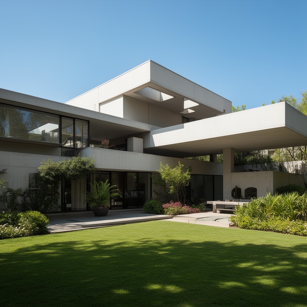 AI-generated illustration of Villa Savoye