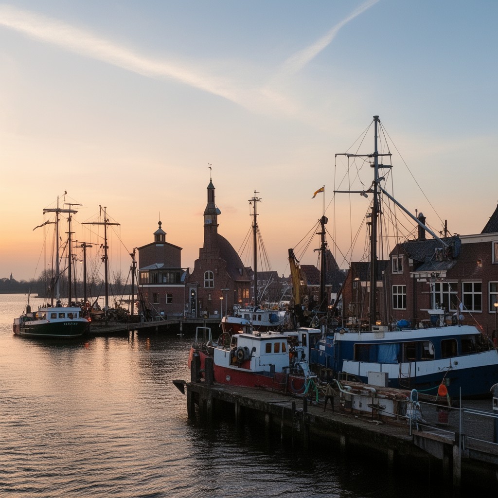 AI-generated illustration of Delfzijl