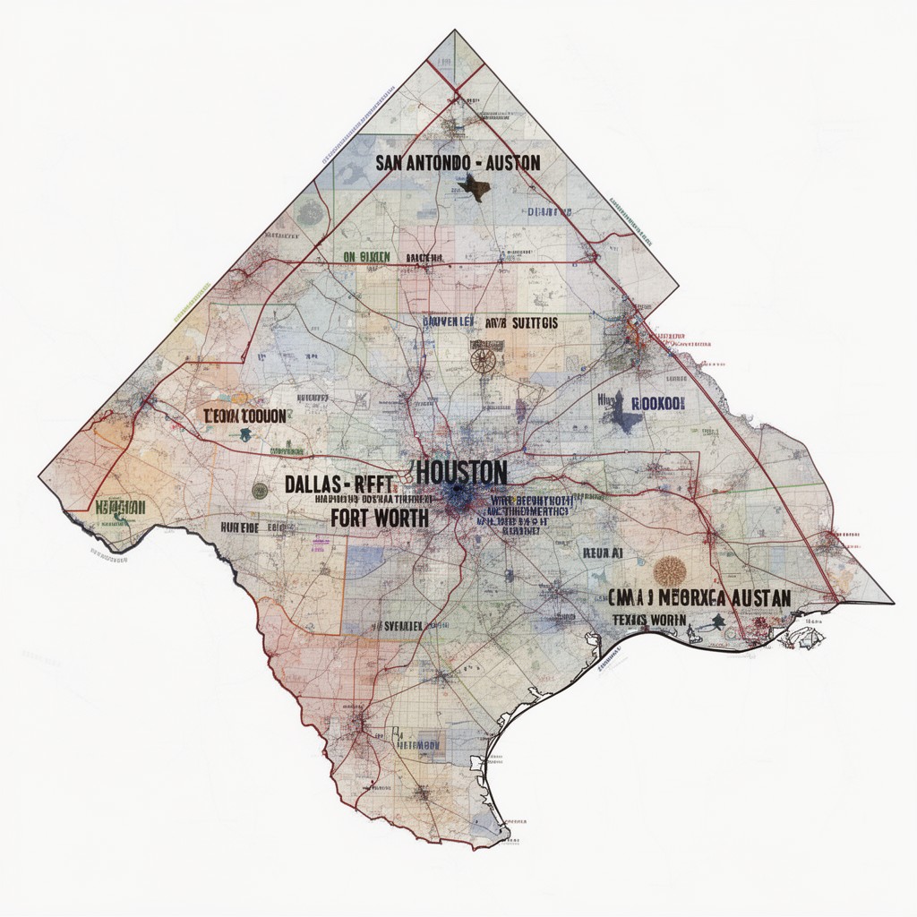 AI-generated illustration of Texas Triangle