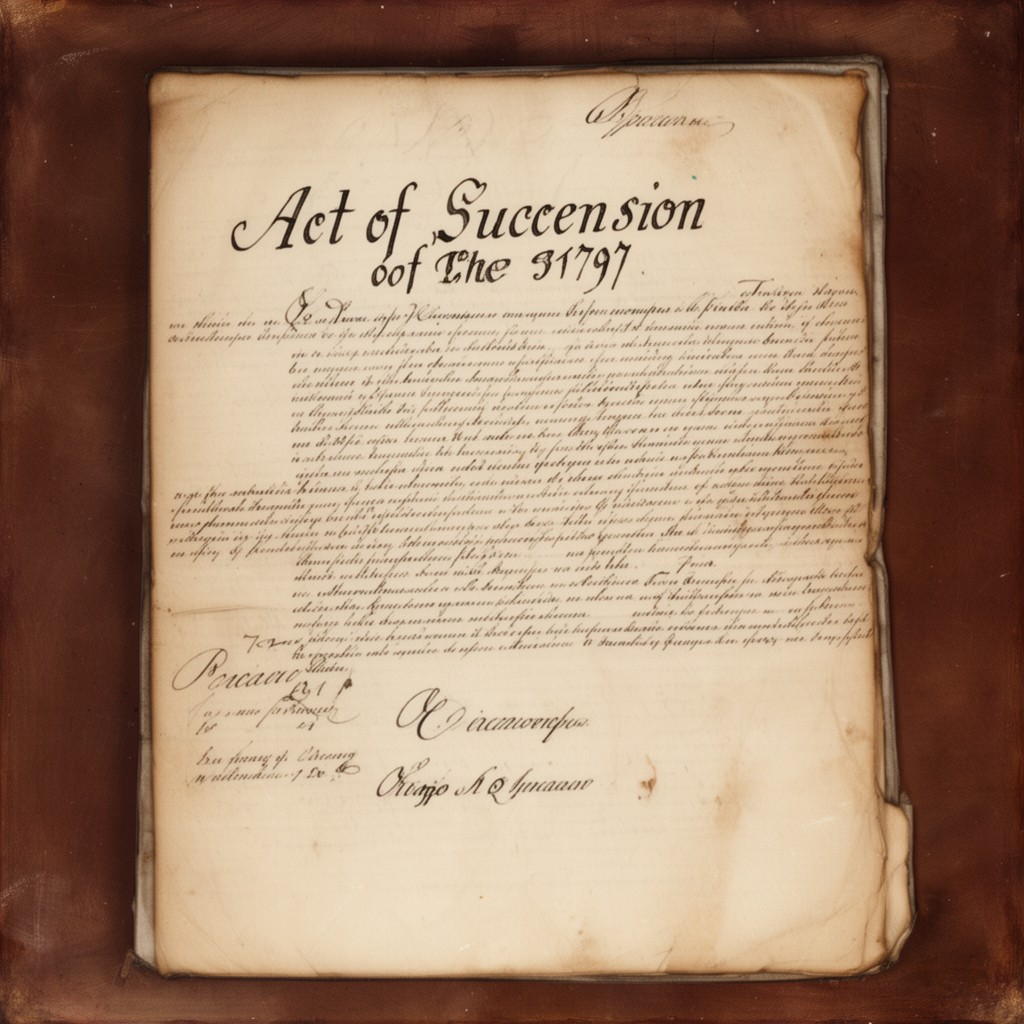 AI-generated illustration of Act of Succession of 1797