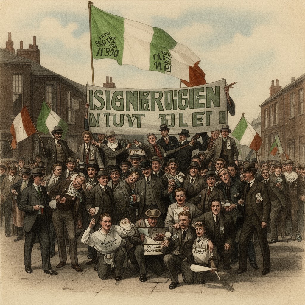 AI-generated illustration of Irish Home Rule movement