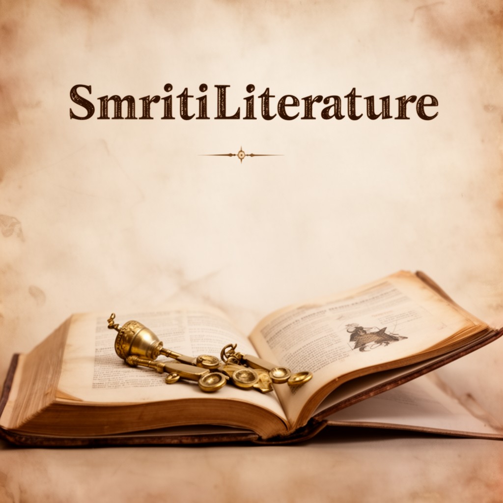 AI-generated illustration of Smriti literature