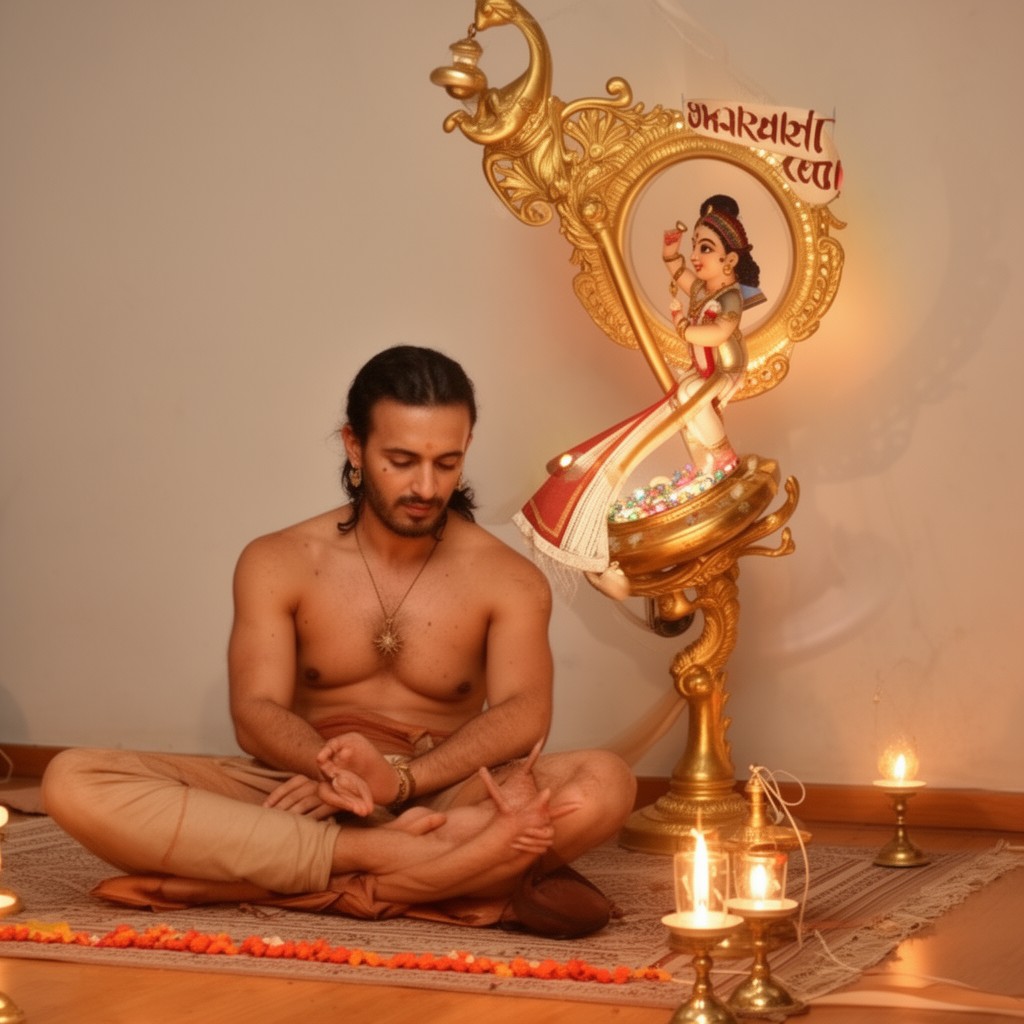 AI-generated illustration of Bhakti yoga
