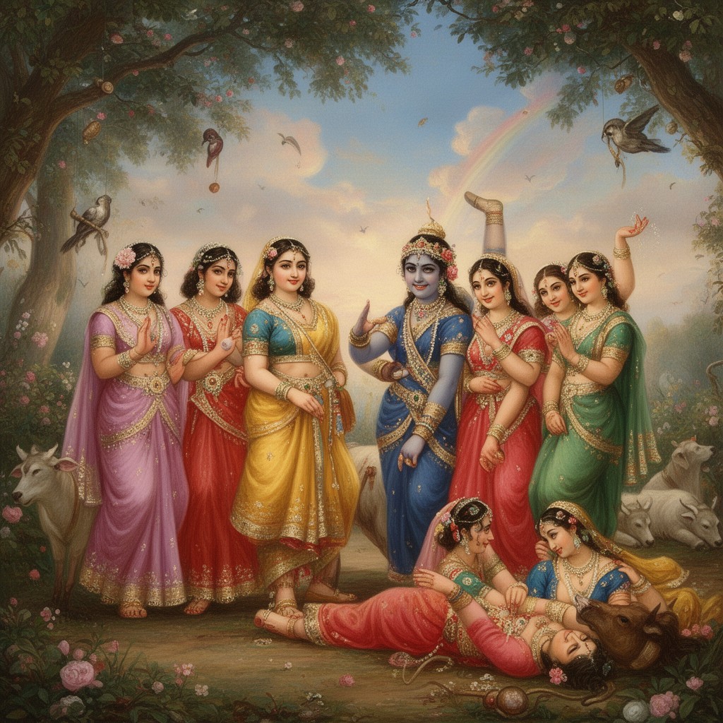 AI-generated illustration of gopis